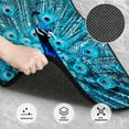 thumbnail image 3 of Yiaed Beautiful Blue Peacock Print Carpet Floor Mats for Cars, Auto Accessories Front & Rear Car Floor Mats Car Floor Foot Mat Sets of 4 Pieces, 3 of 7