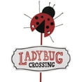 thumbnail image 5 of Northlight Ladybug Crossing Metal Outdoor Garden Stake - 23", 5 of 6