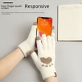 thumbnail image 2 of Guantes fríos y cálidos con garra de gato y pantalla táctil para mujer, para otoño e invierno, además de guantes de punto acolchados de terciopelo, 2 of 4
