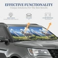 thumbnail image 3 of Kdxio Blue Sky Dog Print 2-Piece Sun Shade Front Windshield - Foldable Car Front Window Sunshades for Most Sedans SUV Truck, 3 of 6
