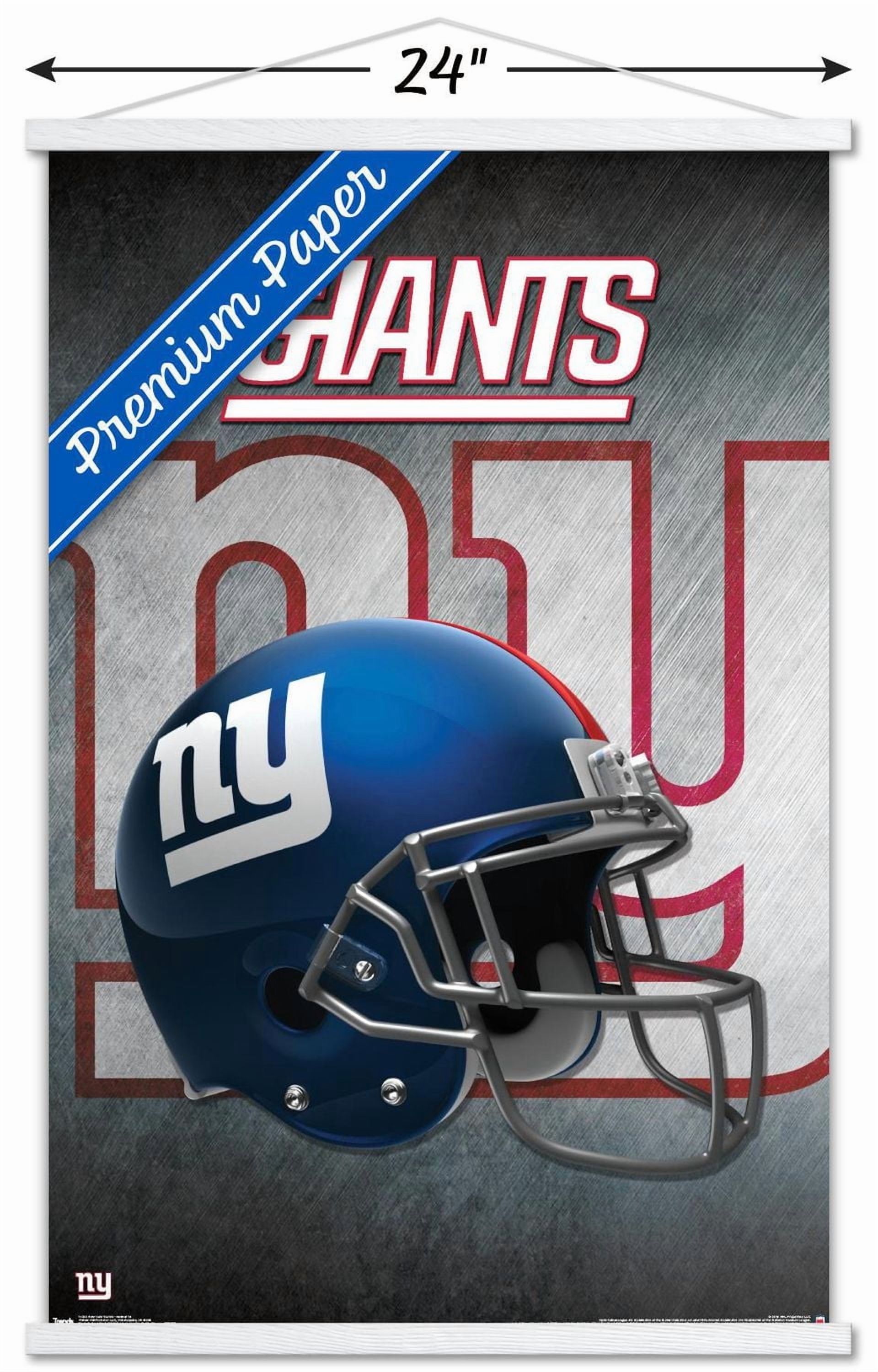NFL New York Giants - Helmet 16 Wall Poster, 14.725" x 22.375" Framed