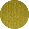 thumbnail image 1 of Ahgly Company Indoor Round Abstract Yellow Contemporary Area Rugs, 7' Round, 1 of 4