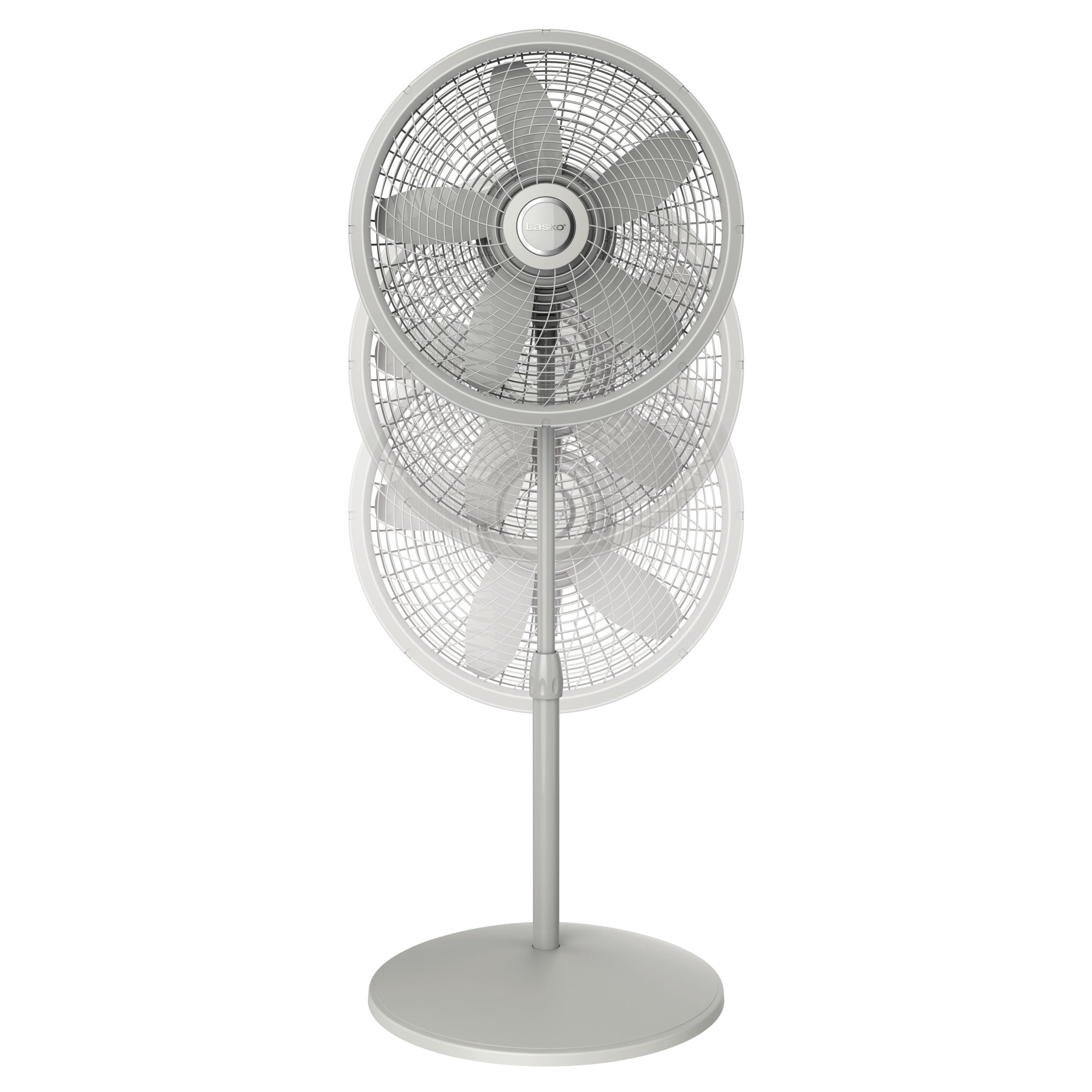 (3 pack) Lasko Cyclone 18" 3-Speed Adjustable Large Room Pedestal Fan, Gray, S18902