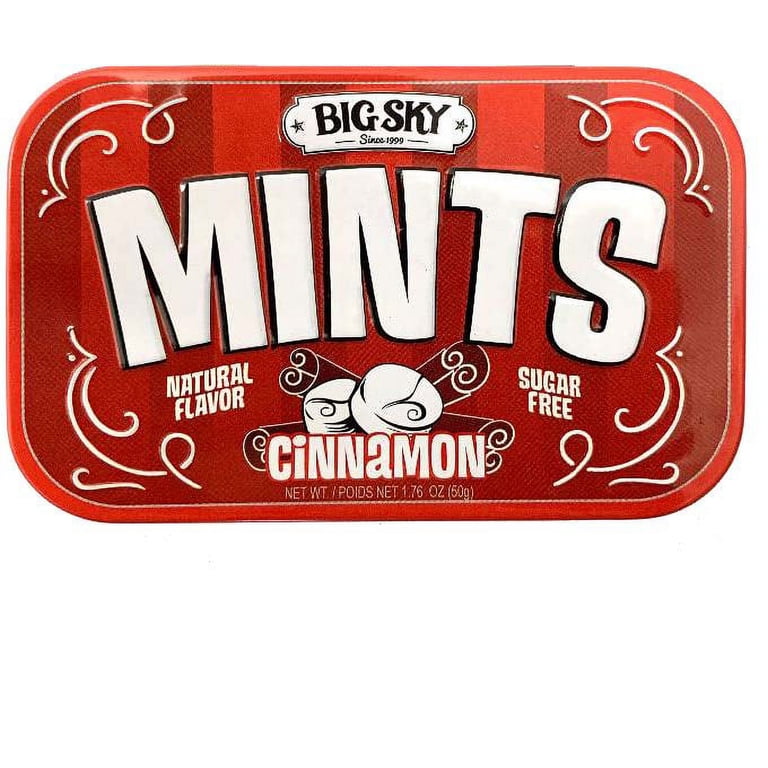 Pure Natural Big Sky Sugar Free Cinnamon Mint Candy, 50g Tin - 6
