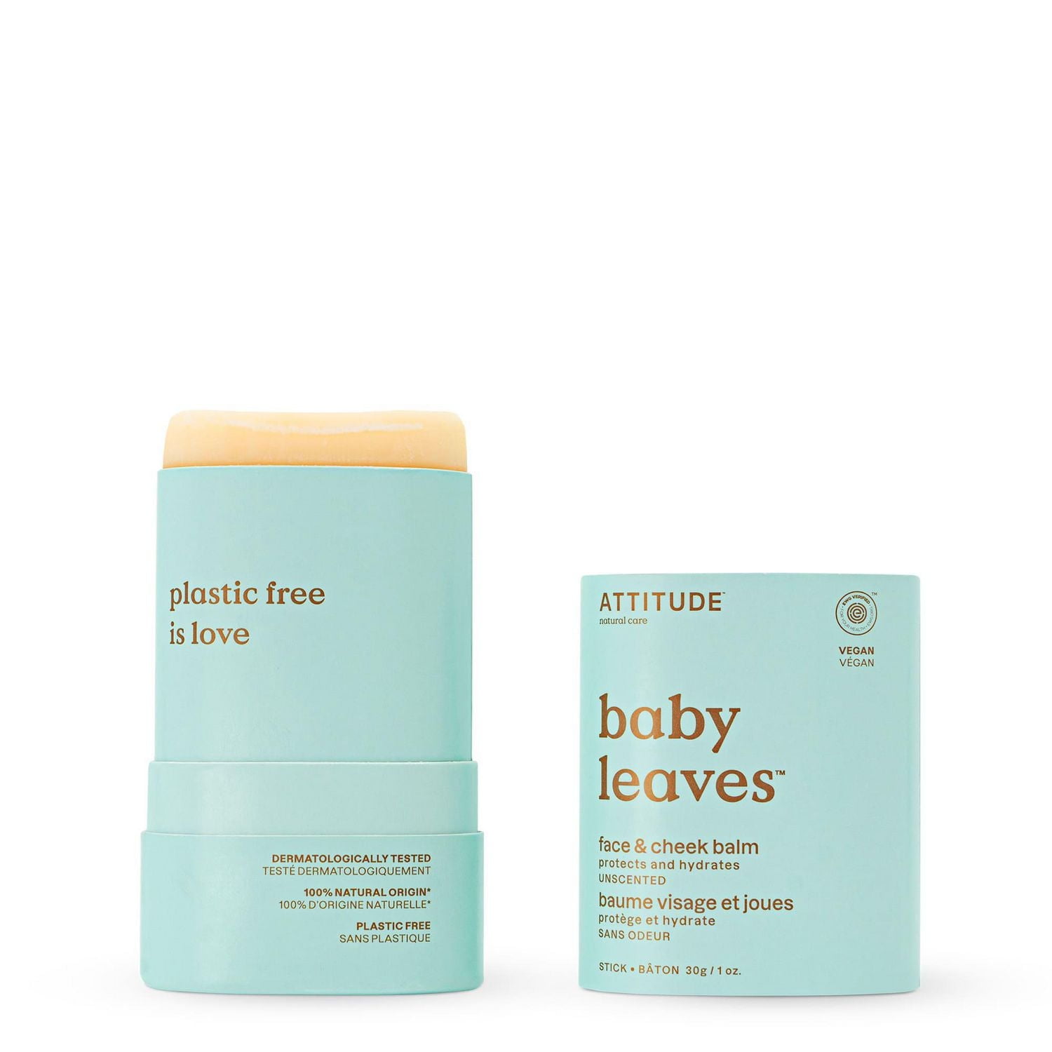 ATTITUDE baby leaves, Face & Cheek Balm, Unscented, 30 g