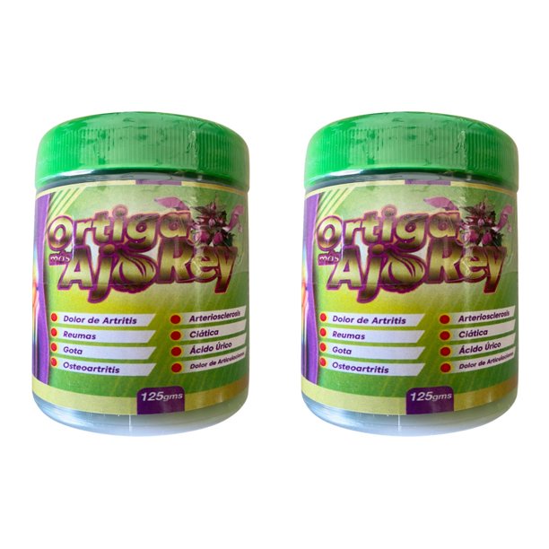 Ortiga Mas Ajo Rey Frasco De Nettle Plus Garlic King Jar Gel 125 Gr Long Lasting Muscle Nerve Joint Pain Relief 2 Pack Walmart Com