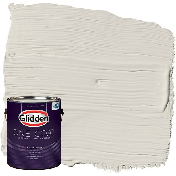 Glidden One Coat Exterior Paint and Primer, Silent Smoke / Gray, Gallon