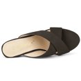 thumbnail image 4 of BLISSFUL STEP Mules à Talon Épais à Brides Croisées pour Femmes Sandales à Enfiler, 4 of 6