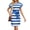 Blue, variant on Women's Summer Dress Striped Short Sleeve T Shirt Dress Casual Tie Waist Mini Dresses (M, Blue)
