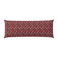 thumbnail image 2 of KLL Ultra Soft Microfiber Body Pillow Cover/Pillowcases 20"x54" with Hidden Zipper Closure-Red Floral, 2 of 8