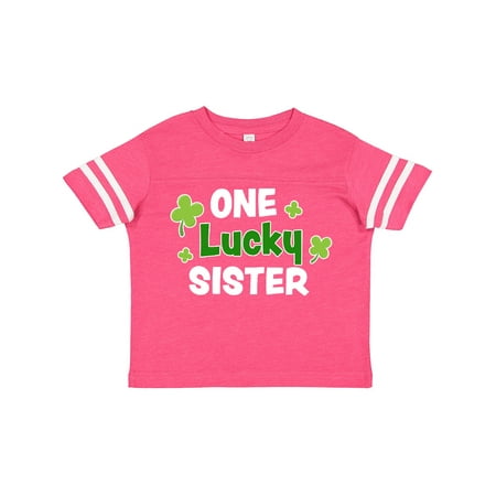 

Inktastic One Lucky Sister with Shamrocks Gift Toddler Toddler Girl T-Shirt