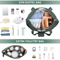 thumbnail image 4 of Gym Bag for Women, Personal Item Travel Bag with Shoes Compartment, Weekender Overnight Duffel Bag with Wet Pocket & USB Charging Port, Carry On Bag for Women, Travel, Gym, Weekend (Black), 4 of 5