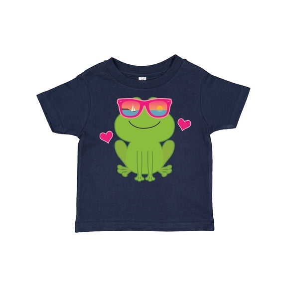 Inktastic Summer Frog Beach Vacation Sunglasses Girls Toddler T-Shirt