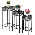 thumbnail image 1 of Gymax 3 Piece Metal Plant Stand Rack Pot Pots Garden Ceramic Beads Decor Flower, 1 of 9