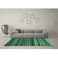 thumbnail image 3 of Ahgly Company Indoor Rectangle Abstract Turquoise Blue Modern Area Rugs, 5' x 7', 3 of 4