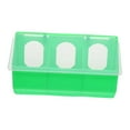 thumbnail image 3 of Bird Feeding Box Food Dispenser Water Trough Triple Feeding Station for Pigeons Chickens and Aviary Cages, 3 of 9