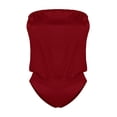 thumbnail image 5 of 2026 New Women's One Piece Swimsuits Tummy Control -Slimming Bathing Suit Neon 1 Piece Beach Outfit Sexy Sport Swim Suits, Fashion Women Tube Top Off Shoulder Bikini Sexy Swimsuit (Red, XX-Large), 5 of 7