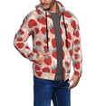 thumbnail image 3 of Zip Up Hoodies for Men - Cute strawberry print Long Sleeve Comfrt Men'S Fashion Hoodies & Sweatshirts, Jackets for Men Hoodies Pullover Clothing Clothes with Pouch, 3 of 5
