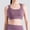 Purple, variant on Women's Color-blocked Elastic Sports Bra With Pads Black M
