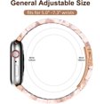 thumbnail image 5 of Correa de resina Upeak para Apple Watch Correa 41mm 40mm 38mm, Reemplazo liviano para correa de iWatch Mujeres Hombres, Pulsera de eslabones para Apple Watch Series 8/7/6/5/4/3/2/1/SE2/SE, Flor Rosa, 5 of 5