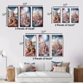 thumbnail image 4 of Designart "Castles curious Wonder Pastel IV" Cityscapes Wall Art Set Of 3 - Multi-Color Castles Canvas Set For Living Room Decor, 4 of 7