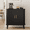Black-31 in, variant on Aufeile 31" Modern Sideboard Buffet Cabinet, Sliding Tambour Door Accent Cabinet with Adjustable Shelves for Dining Room, Living Room, Kitchen, Entryway, Walnut