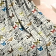 thumbnail image 3 of Butterfly Text Pattern Blanket,Comfortable Soft Lamb Wool Throw Blanket,All Season,Warm Lightweight Blankets for Sofa Bed Couch Living Room Chair,50"x60", 3 of 4