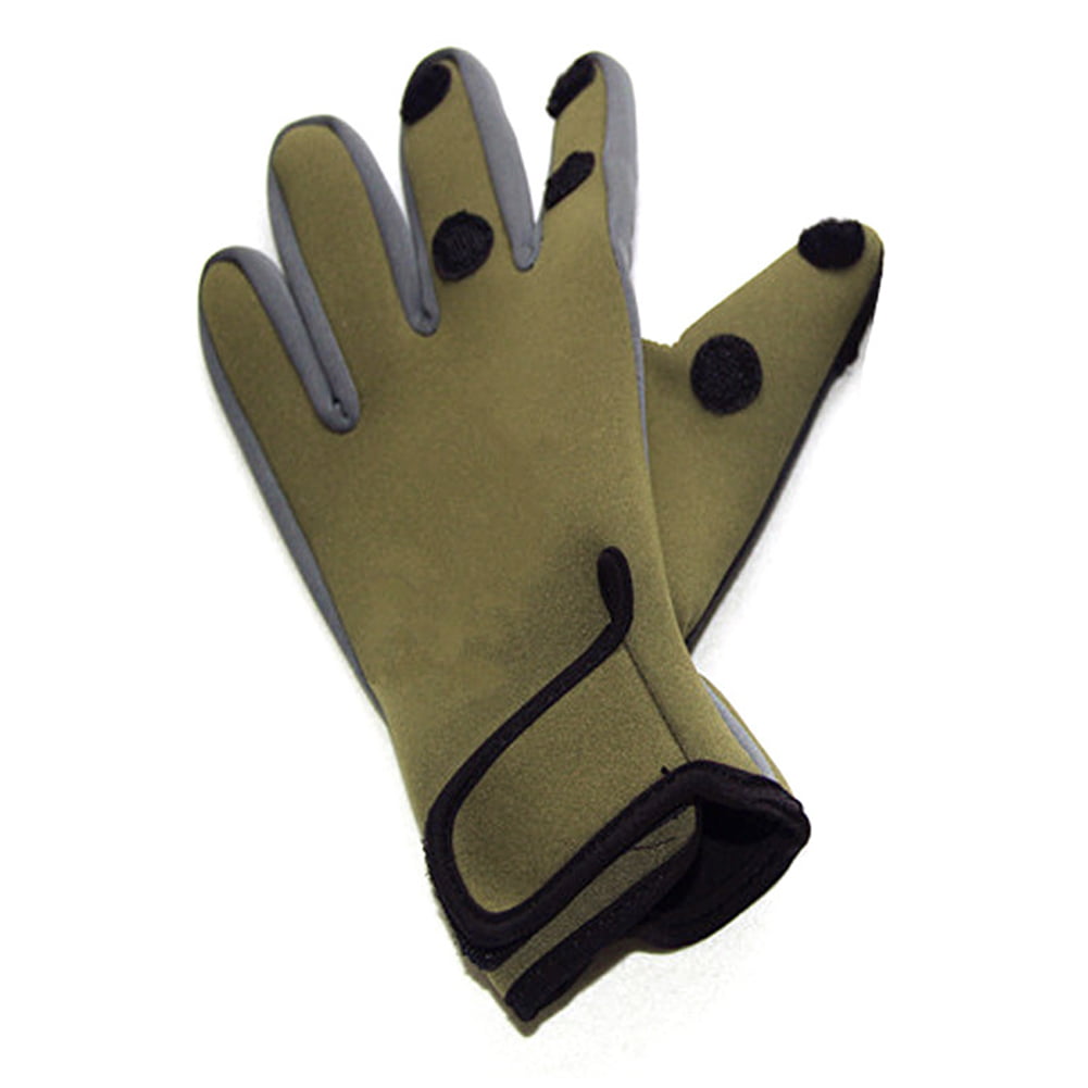 Details about   Anti-slip Fishing Gloves for Men Waterproof 3 Fingerless Outdoor Sun Protection 