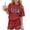 Red, variant on BFHHYA Girls 2-Piece Outfit Floral & Letter Print Short Sleeve Top Elastic Waist Shorts Set Casual Summer Set for Tween 3-15 Y
