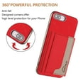 thumbnail image 4 of Allytechgroup Case for Apple iPhone 8 Plus/7 Plus, 2-in-1 Detachable Magnetic RFID Blocking Wallet Shell [Compatible with MagSafe] Stand PU Leather Cover with Credit Card Slots/Cash Pockets, Red, 4 of 11