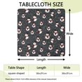 thumbnail image 2 of Black Christmas Snowman Pattern Square Fitted Tablecloth with Elastic Edge,Square Table Cover,Washable Elastic Table Cover for Home Kitchen Party Decor 36"x36", 2 of 6