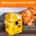 thumbnail image 4 of Chemical Storage Cabinet, Galvanized Steel Construction, 18.11x18.11 Inch Size, Hazardous Materials Cabinet, Fireproof Storage Unit, Warehouses, Paint Rooms, Research Facilities, 4 of 7