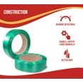 thumbnail image 4 of 3/4" x 0.050" x 2400' Heavy Duty Polyester (PET) Packaging Strapping Roll - Green 16"x6" Core Size Hand Grade - 2500 lbs Break Strength - Rust Resistant Roll, 4 of 10