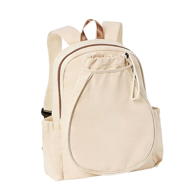Siruishop Tennis Racket Bag Tennis Racquet Portable Pocket Badminton Paddle Tennis Bag Beige