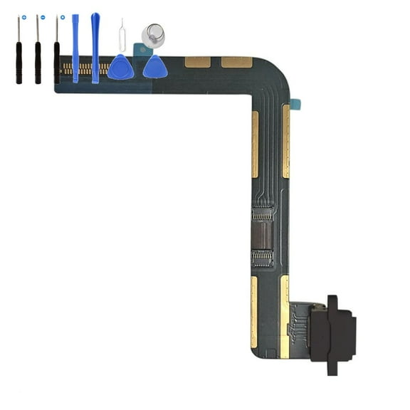 Eutoping USB Charging Port For Apple iPad 8 iPad 9 A2270 A2428 A2429 A2430 Black Dock Connector Charger Board Flex Cable Assembly Replacement with tool