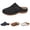 Black, variant on Women's Cut-Out Wedge Mule Slides Breathable Soft Sole Closed-Toe Shoes Summer Footwear White 36