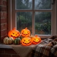 thumbnail image 6 of Mini Handheld LED Jack O Lantern Light, Battery Operated Halloween Pumpkin Lamp, Portable Decor for Mantel, Party, Tabletop, Indoor Home, Trick or Treat & Holiday Accent, E, 6 of 7