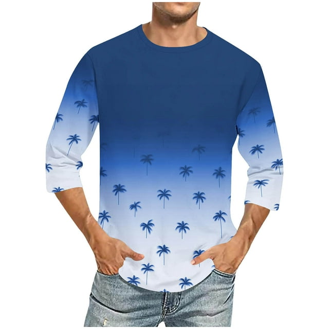 Tops para hombre, blusas y camisas de cuello redondo y manga corta para hombre, blusas casuales de moda con cuello redondo y manga corta, blusas para hombre, blusas de poliéster para hombre