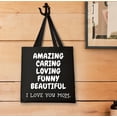 thumbnail image 3 of ThisWear Mom Gifts From Daughters Amazing Caring Loving Funny Beautiful I Love You Mom Black Canvas Tote Bag, 3 of 3