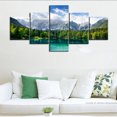 thumbnail image 4 of TISHIRON 5PCS Framed landscape theme Canvas Wall Art Set,50"x24" Sunset Lake Tree Canvas Prints Picture for Living Room, Bedroom, Office Home Wall Decor, 4 of 7