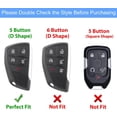 thumbnail image 2 of Key Fob Cover Compatible with Fit for GMC Yukon Denali Sierra Chevy Silverado Suburban Tahoe Buick Keychain Case Holder Protector,Black, Keychain, 2 of 6