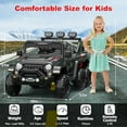 thumbnail image 4 of EastVita Ride on Car with 6 EVA Wheels&4WD, 24V Battery Powered Electric Car for Ages 3-6 Kids, Electric Vehicle with Remote Control, 4 motors, 3 Speeds, Music, Red black, 4 of 7