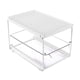 thumbnail image 1 of Organizador de almacenamiento de gabinete con contenedor transparente, organizador de armario para baño Blanco de una sola capa, 1 of 9
