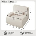 thumbnail image 5 of Boneless Chair for Small Space Corduroy Cloud Chair Foam Couch with Wide Armrest Comfy Reading Single Sofa Chairs for Living Room, 5 of 7
