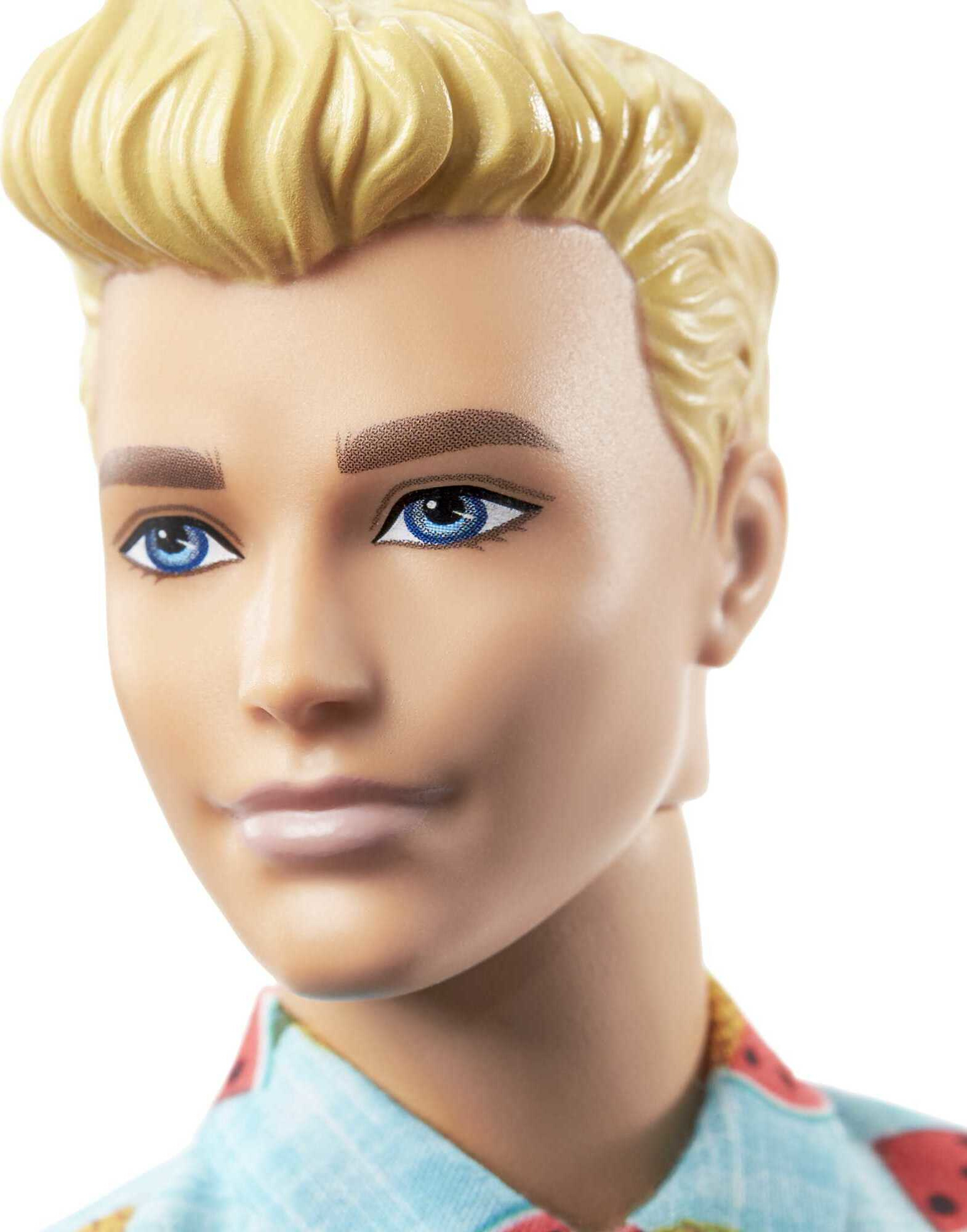 Barbie Ken Fashionistas Doll #152, Sculpted Blonde Hair & Tropical Print Shirt