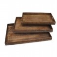 thumbnail image 1 of Screen Gems Ensemble de Plateaux en Bois, Marron, 3 Unités, 1 of 1