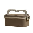 thumbnail image 2 of Hovmgk Multi-Layer Bento Lunch Box, Microwave Safe, 304 Stainless Steel for Office Workers and Students, Portable Plastic Lunch Container with Brown & Khaki Color Options, 2 of 6
