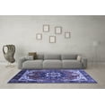 thumbnail image 3 of Ahgly Company Indoor Square Oriental Blue Industrial Area Rugs, 6' Square, 3 of 4