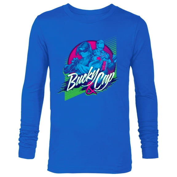 Marvel Bucky Barnes and Captain America Best Friends - Long Sleeve T-Shirt for Men - Customized-Royal