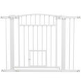 thumbnail image 1 of PawHut Barrière pour Chien 30 Pouces-41 Pouces avec Petite Porte et Trousse d'Extension, 30 Pouces H, 1 of 9